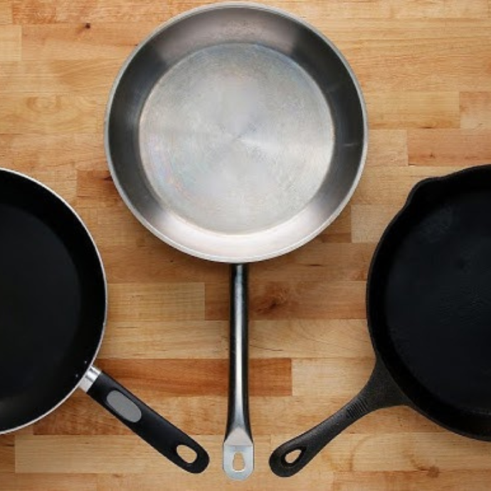 Stainless steel, Cast Iron, Nonstick Cookware