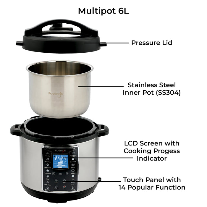 Kuvings Multipot Electric Pressure Cooker 3L / 6L With Accessories