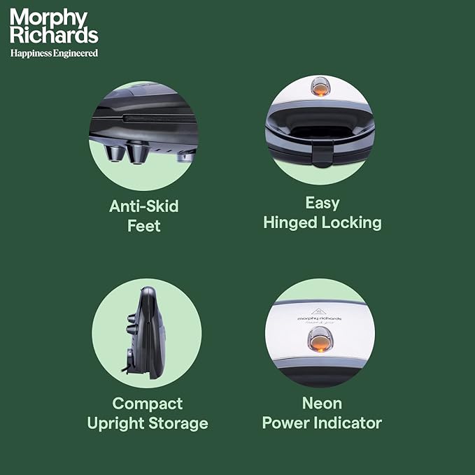 MORPHY RICHARDS SANDWICH TOASTER 750 WATTS SM 3006 — Off and On