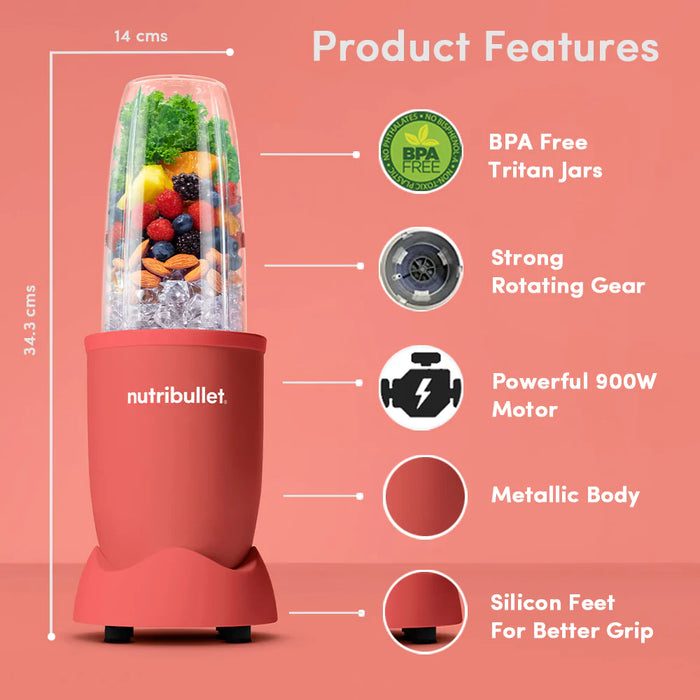 Nutribullet Pro 900 blender burgundy features