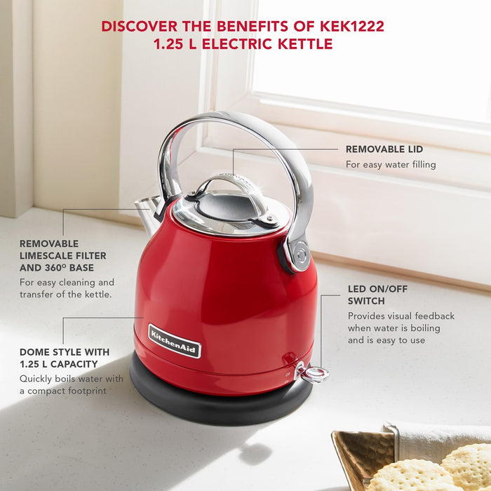 KitchenAid 1.25-Liter Electric Kettle-Empire Red