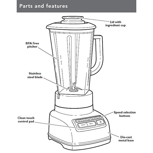 KitchenAid 1.75 L Artisan 5-Speed Diamond Blender