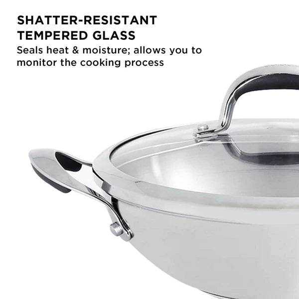 Meyer Select Stainless Steel Kadai 22cm / 30cm (Induction & Gas Compatible)